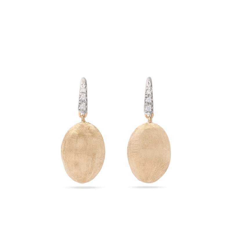 Orecchino Siviglia oro giallo con amo in diamanti