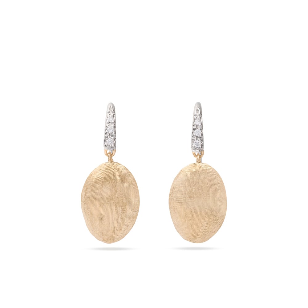 Orecchino Siviglia oro giallo con amo in diamanti