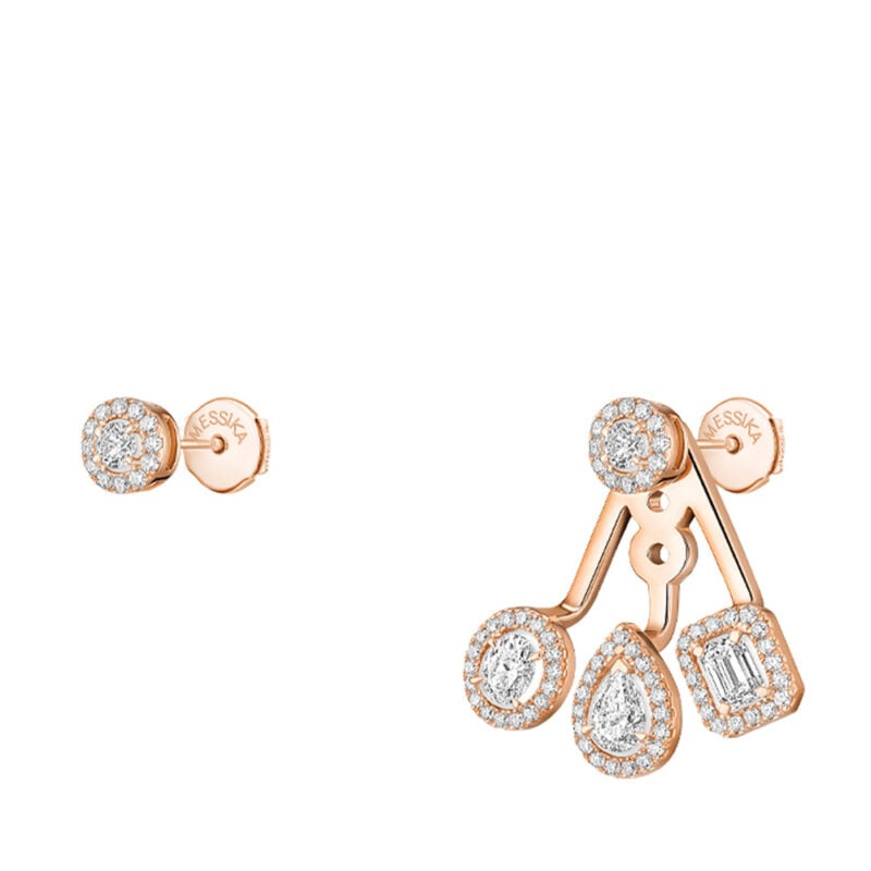 MY TWIN ORECCHINI TRIO ORO ROSA E DIAMANTI