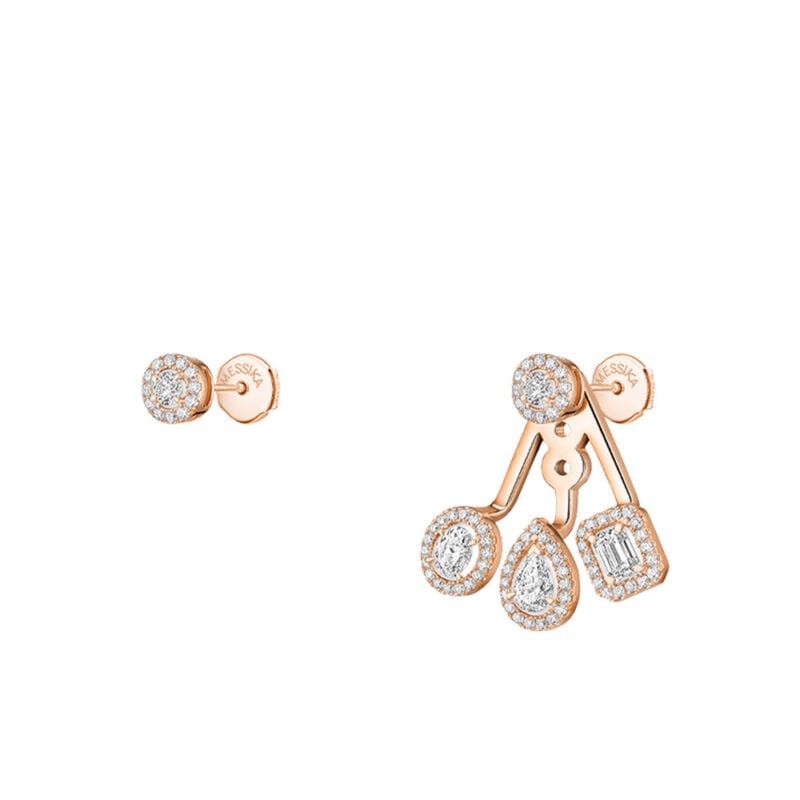 MY TWIN ORECCHINI TRIO ORO ROSA E DIAMANTI