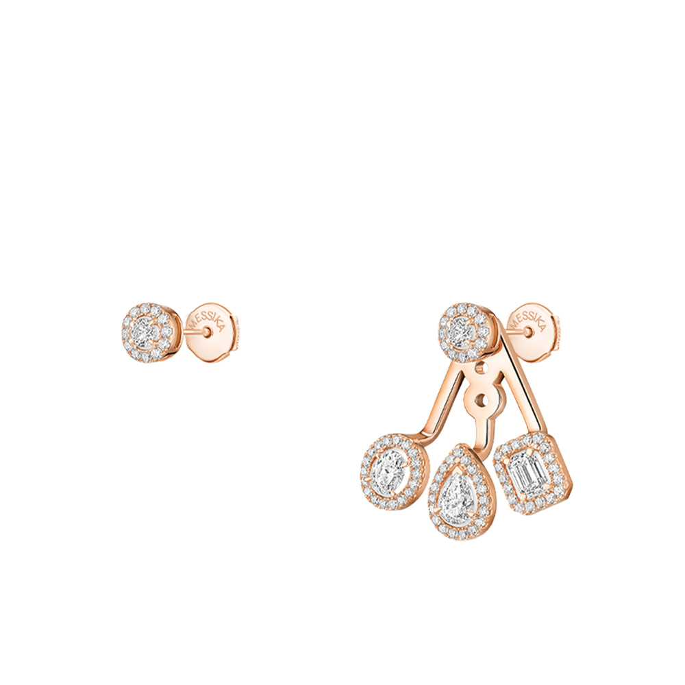 MY TWIN ORECCHINI TRIO ORO ROSA E DIAMANTI