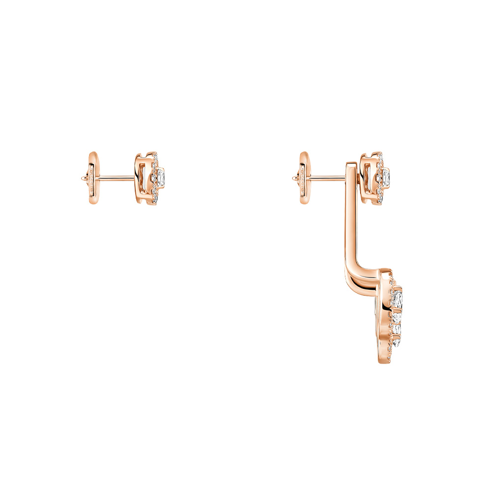 MY TWIN ORECCHINI TRIO ORO ROSA E DIAMANTI - immagine 3