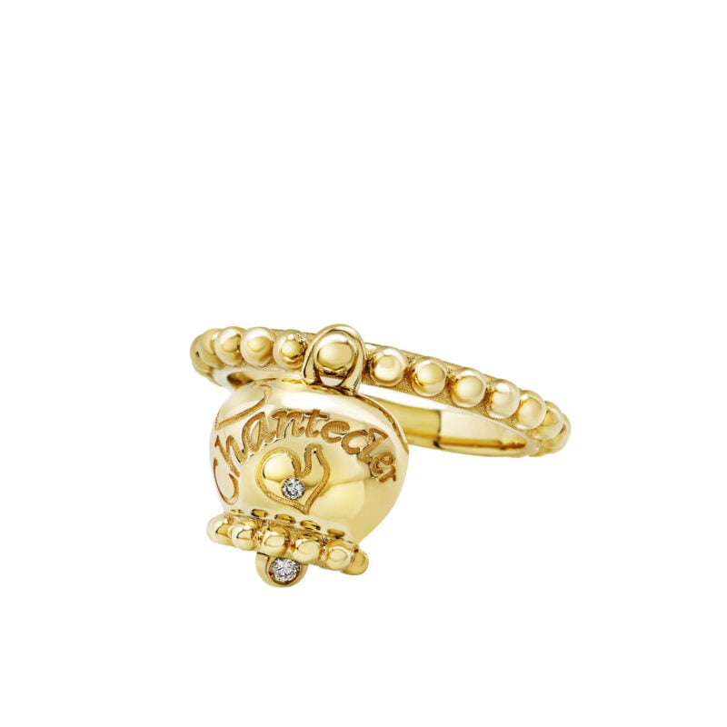 Anello Campanella Suamèm in oro giallo 9kt e diamanti.