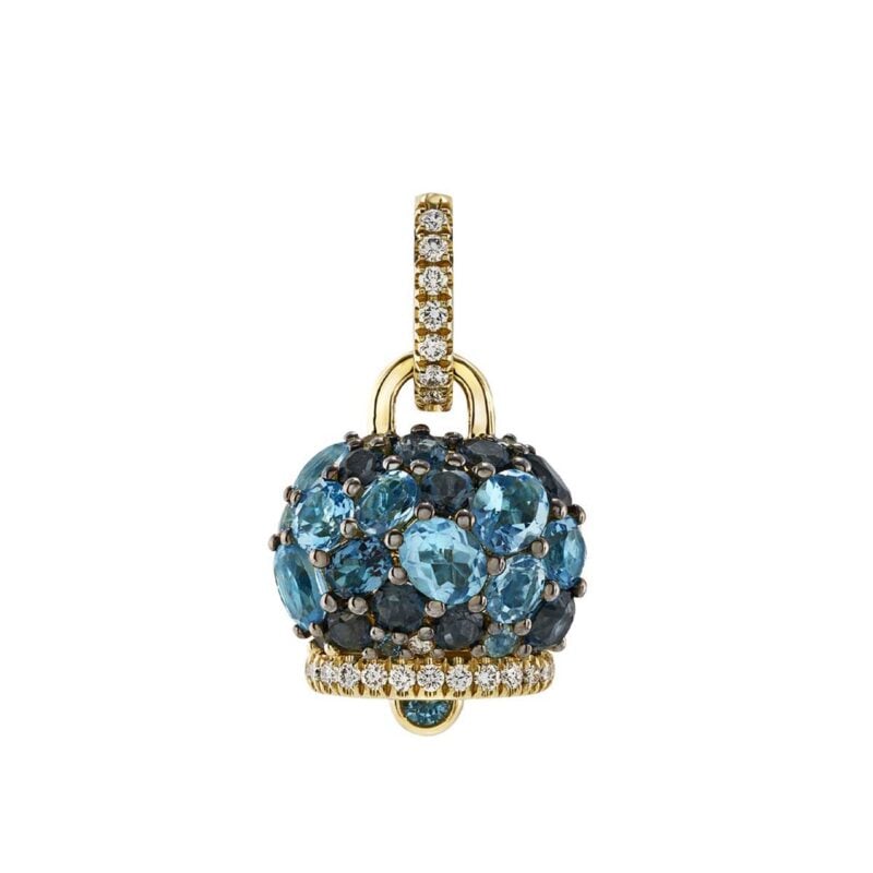 Ciondolo Campanelle Medio Oro giallo 9kt topazi taglio ovale