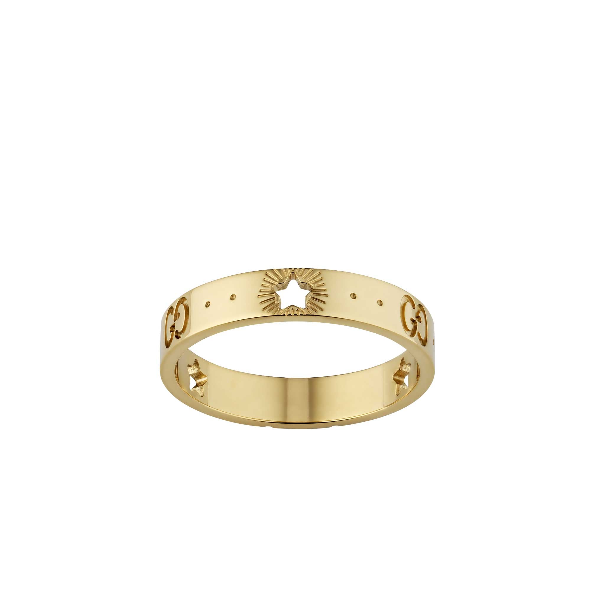 Anello GUCCI Icon oro giallo con stelle - immagine 2