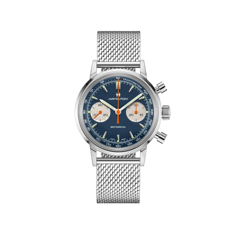 AMERICAN CLASSIC INTRA-MATIC CHRONOGRAPH H MECCANICO QUADRANTE BLU 40 MM