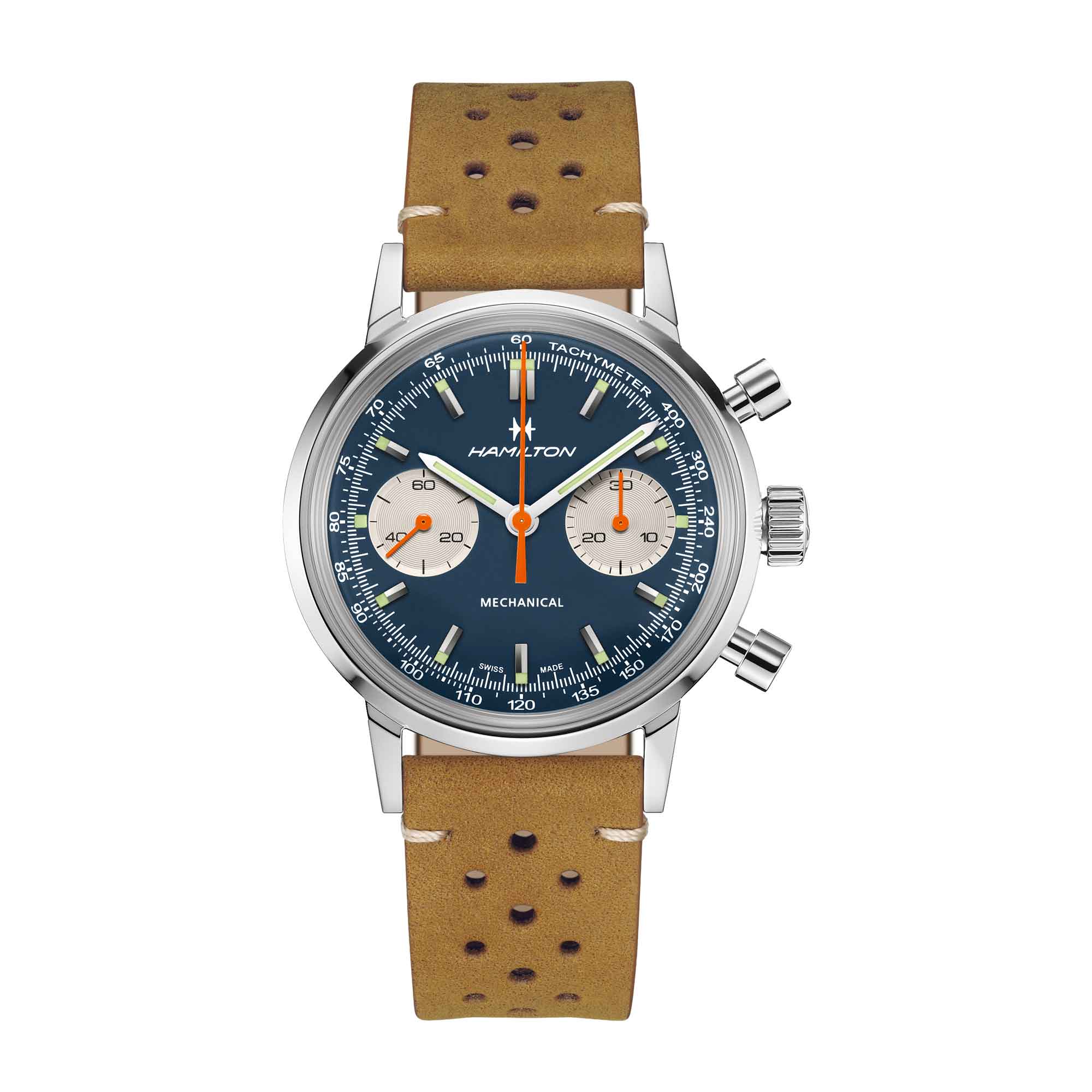 AMERICAN CLASSIC INTRA-MATIC CHRONOGRAPH H MECCANICO QUADRANTE BLU 40 MM - immagine 2