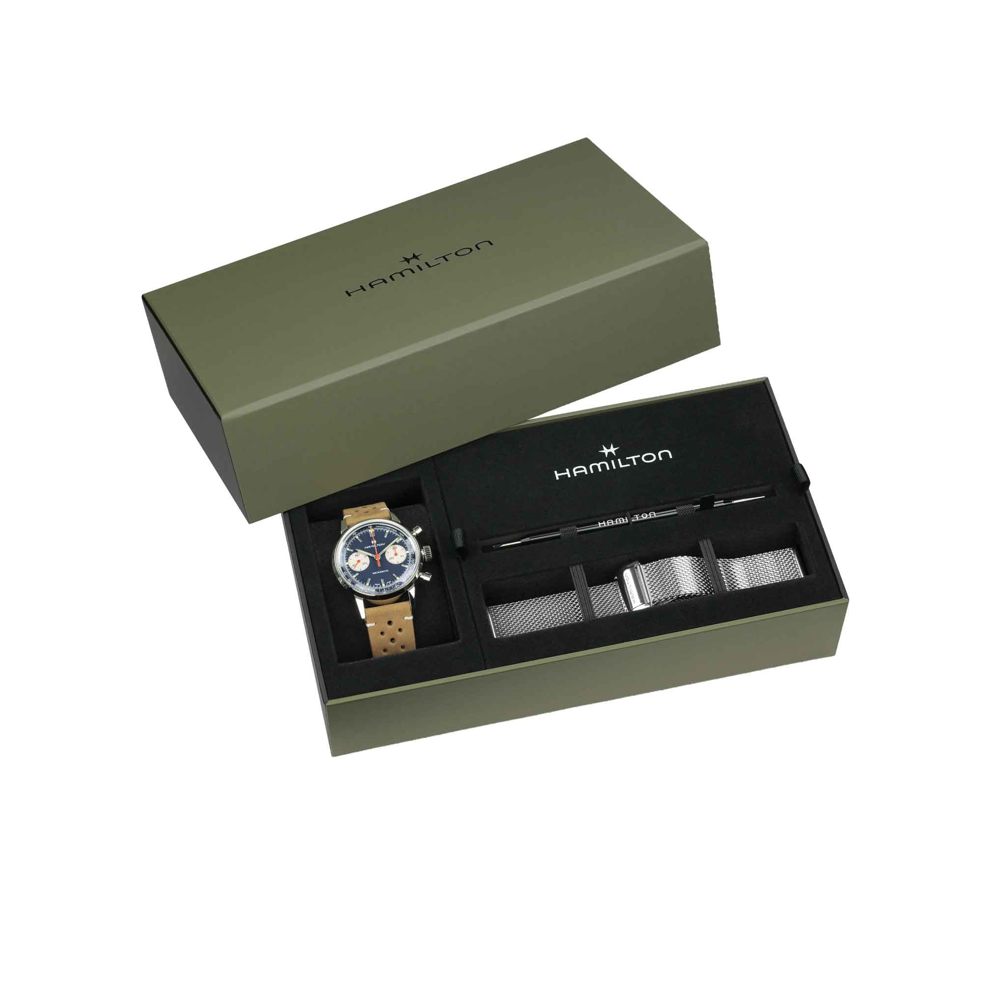 AMERICAN CLASSIC INTRA-MATIC CHRONOGRAPH H MECCANICO QUADRANTE BLU 40 MM - immagine 6