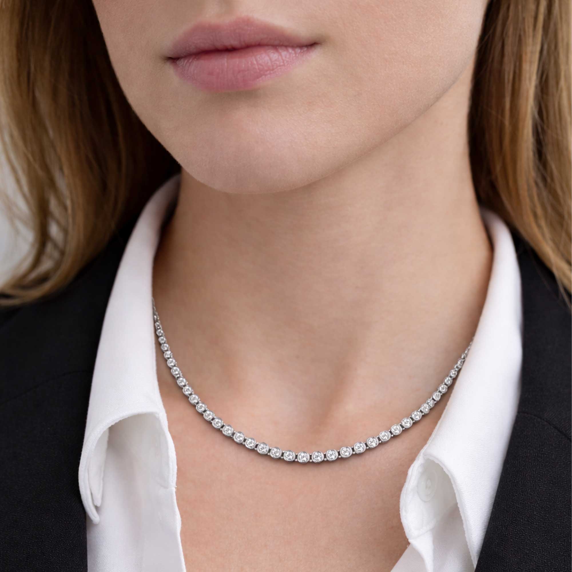 Girocollo Damiani oro bianco e diamanti - immagine 3