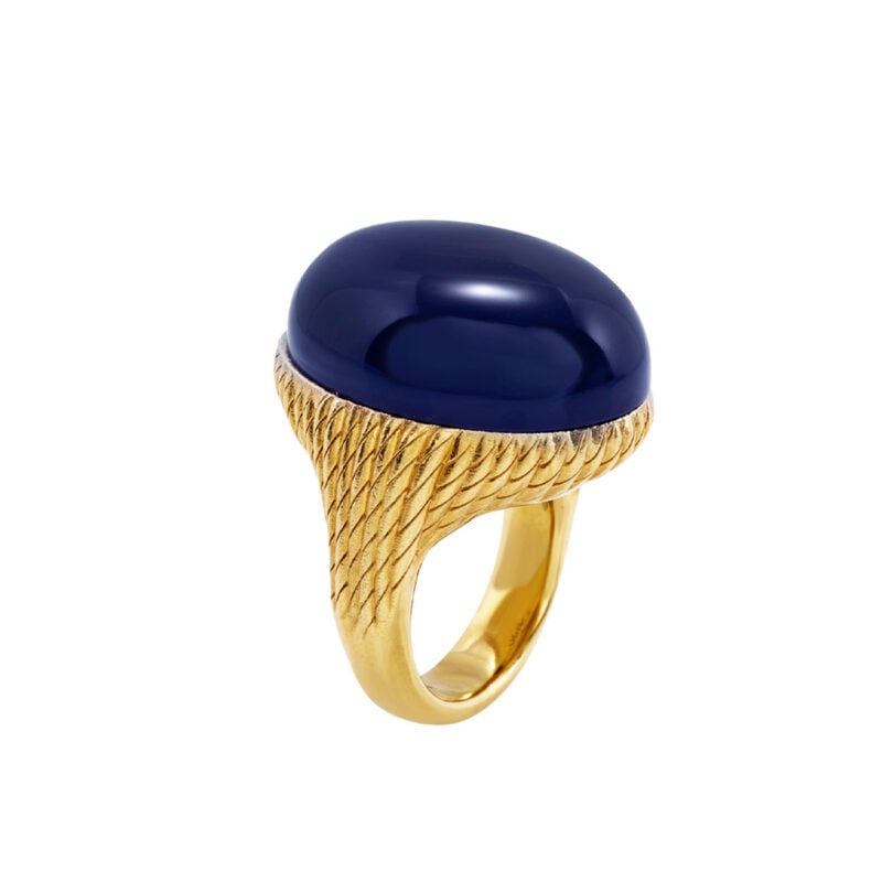 Anello Cabochon Et Voilà Capriness vermeil e lapis