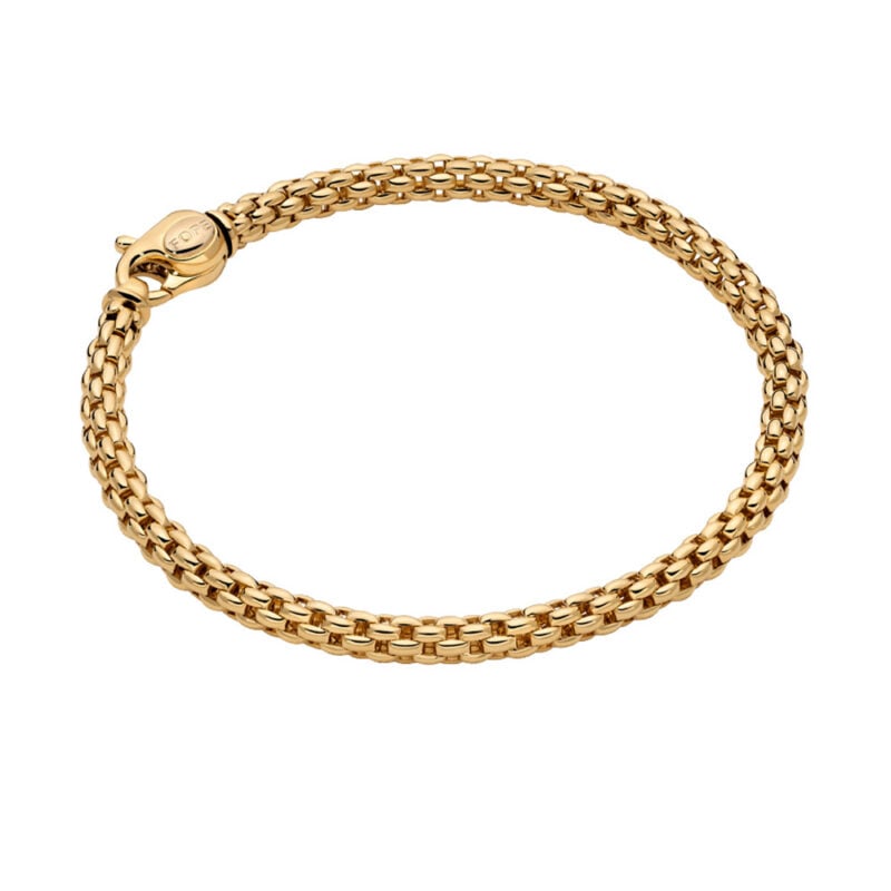 BRACCIALE SOLO ORO GIALLO CON MOSCHETTONE