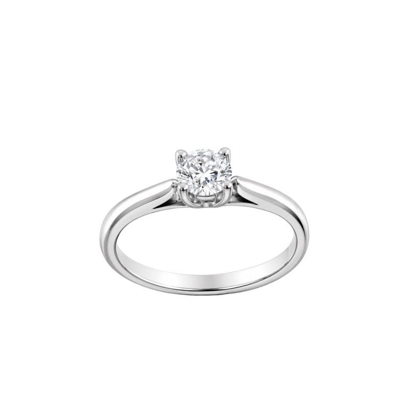 ANELLO PARIGI ORO BIANCO DIAMANTE TAGLIO BRILLANTE 0,70 CT