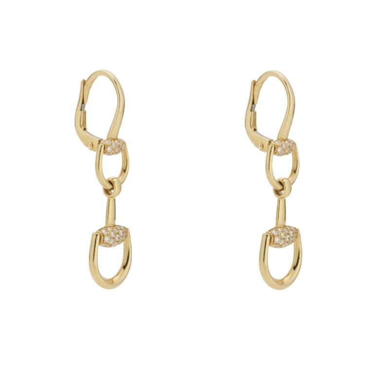 Orecchini Diamanti Horsebit Oro