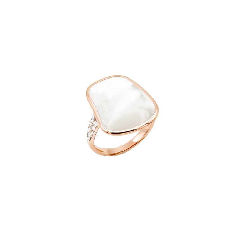 Anello Puzzle Solo Oro rosa diamanti e madreperla naturale Mattioli