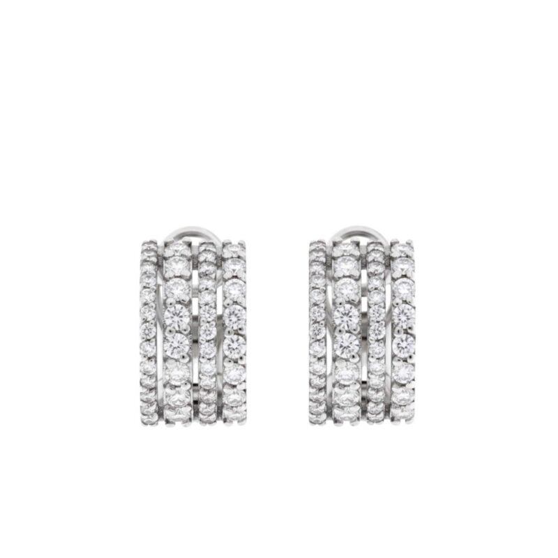 ORECCHINI GAIA IN ORO BIANCO CON PAVÉ DI BRILLANTI 0.86 CT