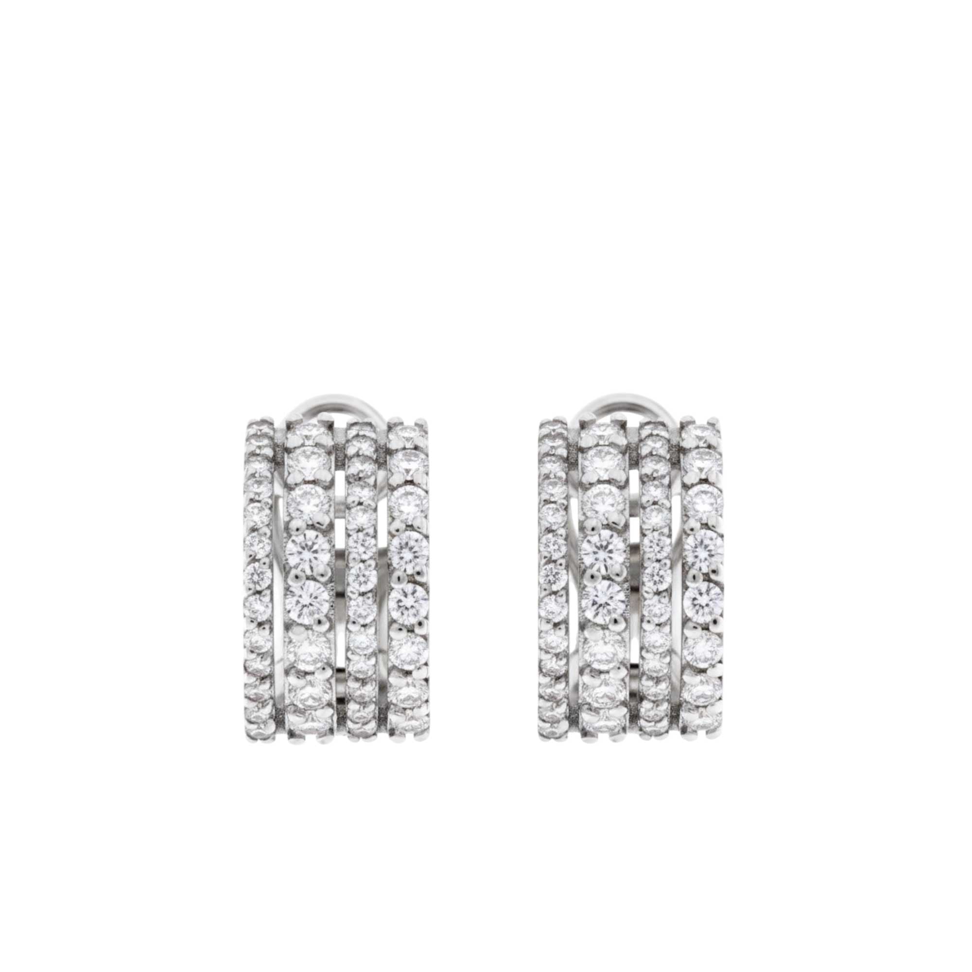 ORECCHINI GAIA IN ORO BIANCO CON PAVÉ DI BRILLANTI 0.86 CT