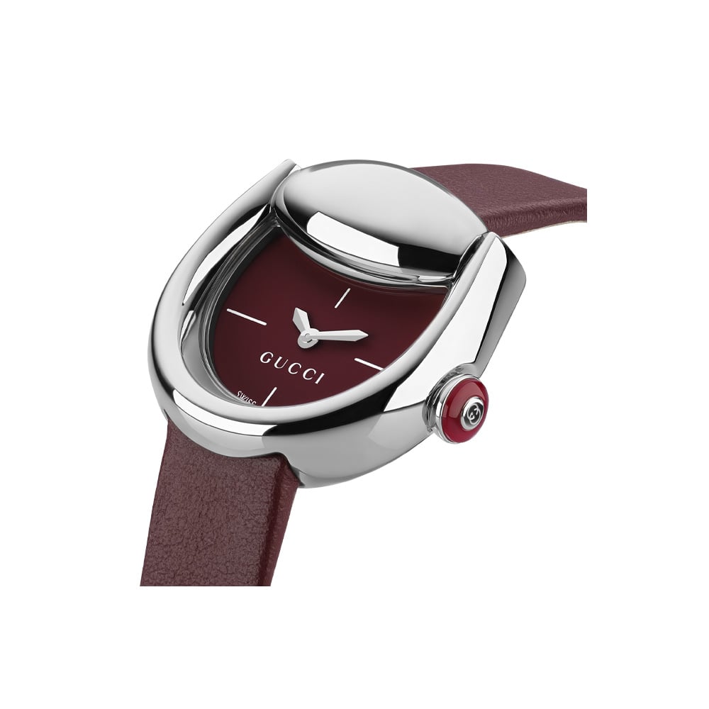 Gucci Horsebit watch 27x23mm Burgundy - immagine 2